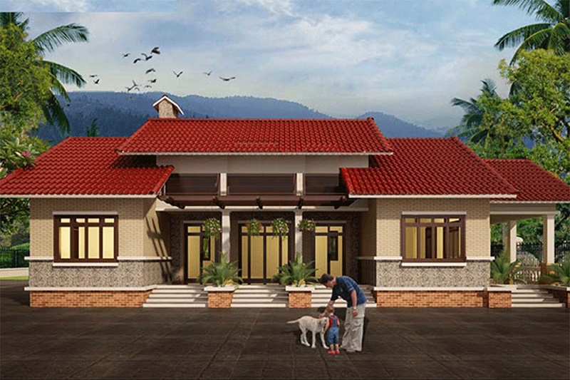 Cải tạo ngoại thất nhà cấp 4 3 gian