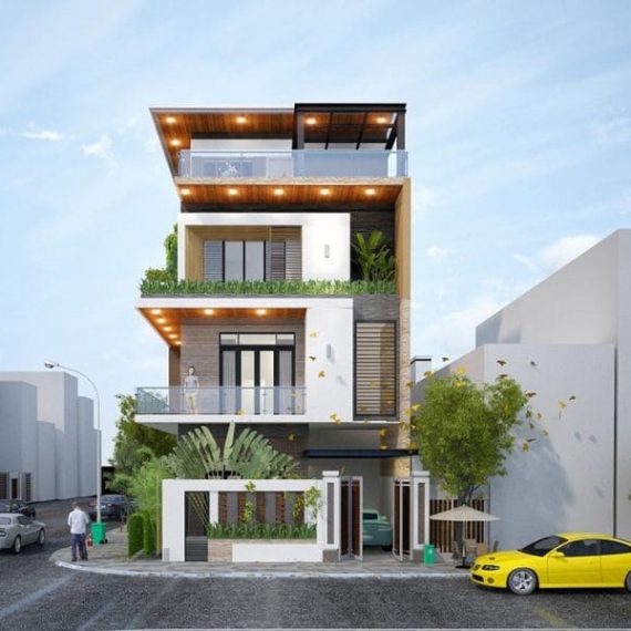 Mẫu thiết kế nhà mặt phố Đà Nẵng đẹp, ấn tượng và thu hút mọi ánh nhìn